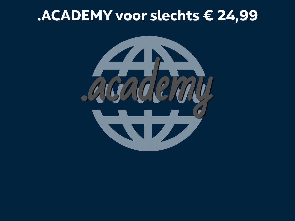 .ACADEMY domeinnaam registreren? Positioneer jezelf direct als expert